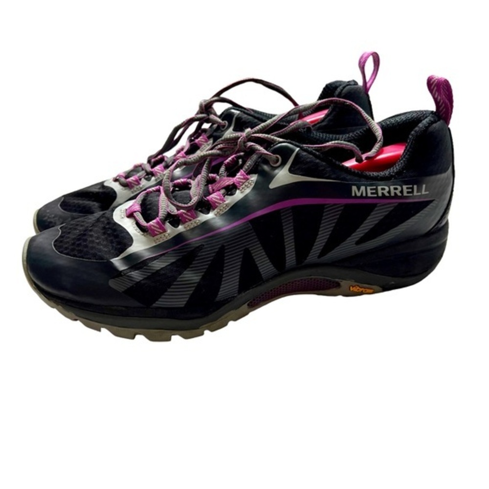 Merrell Womens Siren Edge J35750 Sz‎ 9 Black Purple Hiking Shoes